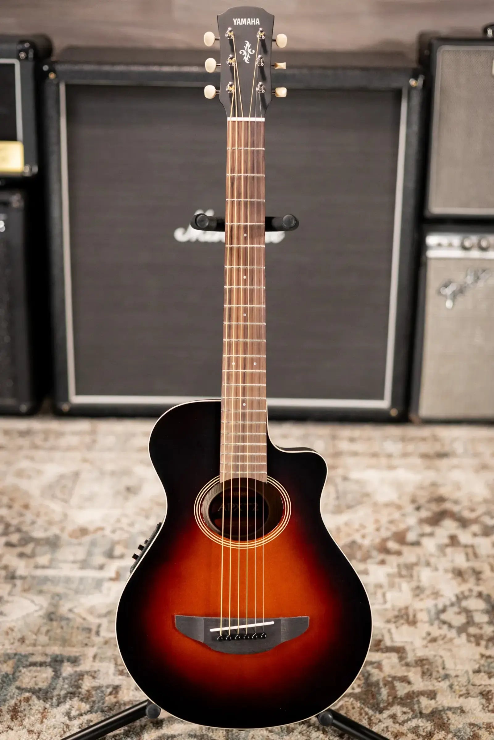 Yamaha APXT2 3/4-Size Thin-Line Cutaway Acoustic/Electric Guitar - Old Violin Sunburst with Gig Bag
