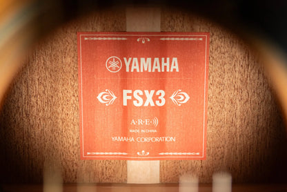 Yamaha FSX3 Red Label Acoustic/Electric Guitar - Vintage Natural with Gig Bag