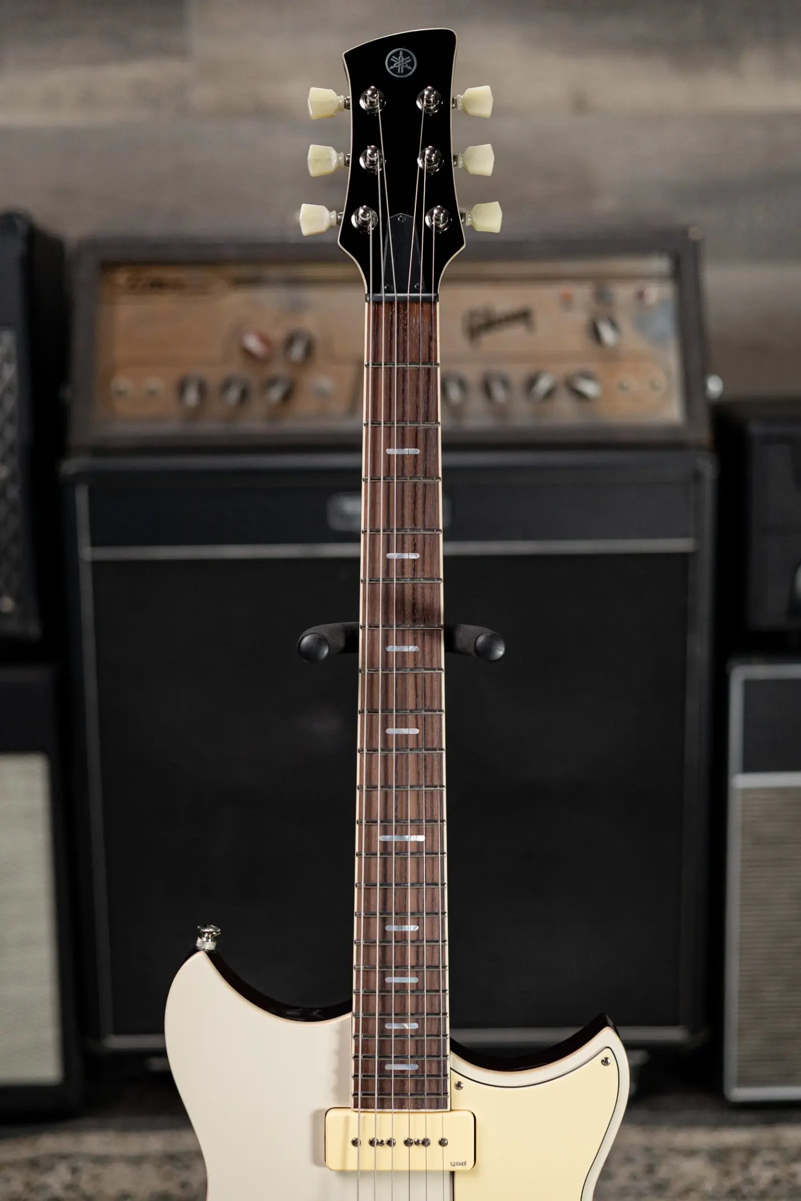 Yamaha Revstar RSS02T P-90 Electric Guitar - Vintage White with Gig Bag