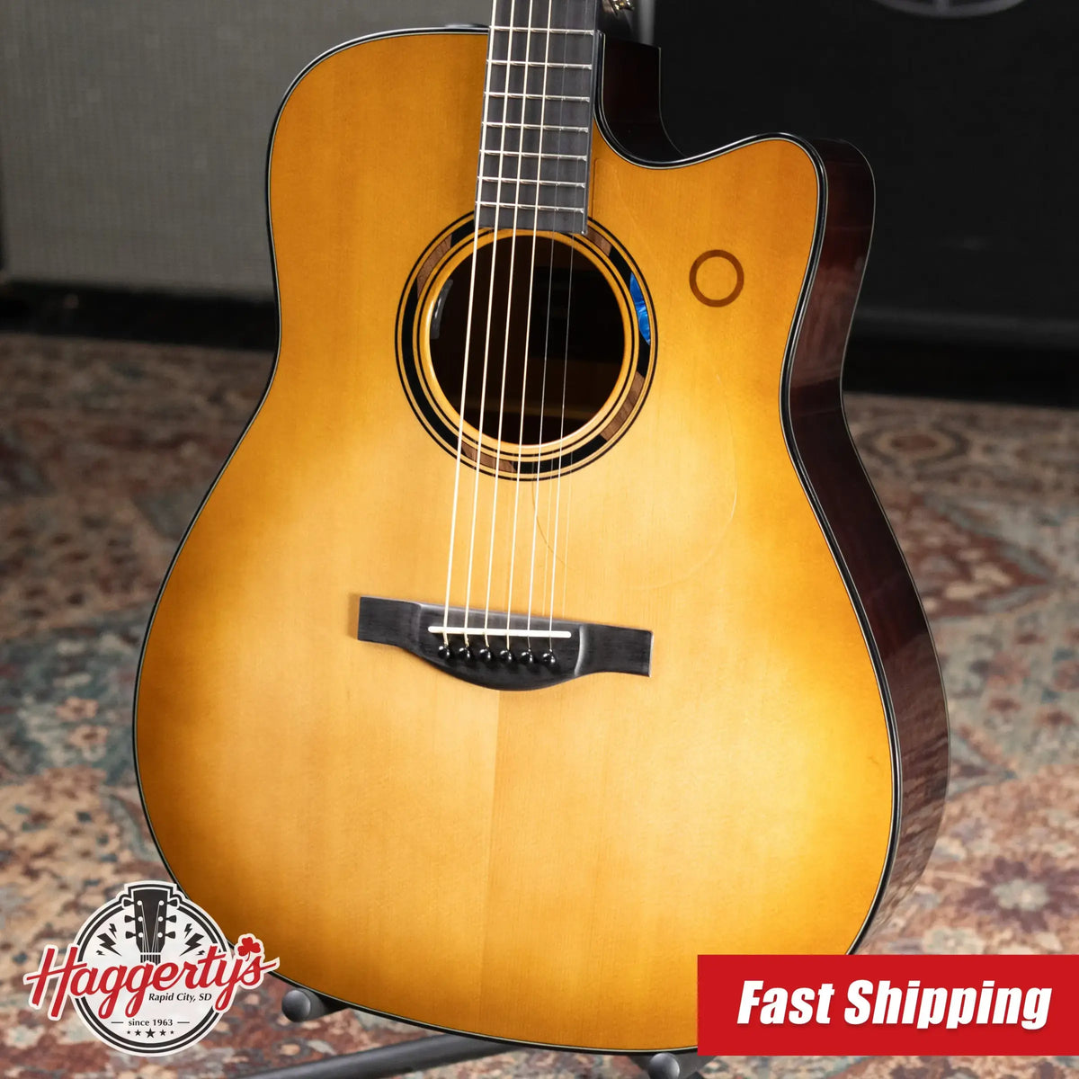 Yamaha TAG3 C Dreadnought Cutaway Acoustic/Electric Guitar - Sand Burst with Gig BAg