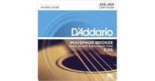 daddario ej16 3d phosphor bronze acoustic guitar strings light 3 sets