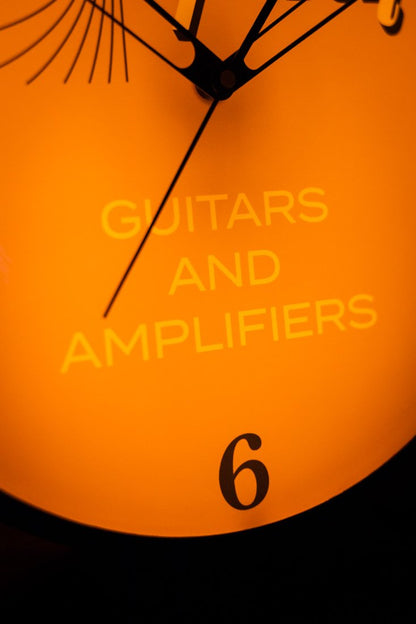 gibson vintage lighted wall clock kalamazoo orange 07