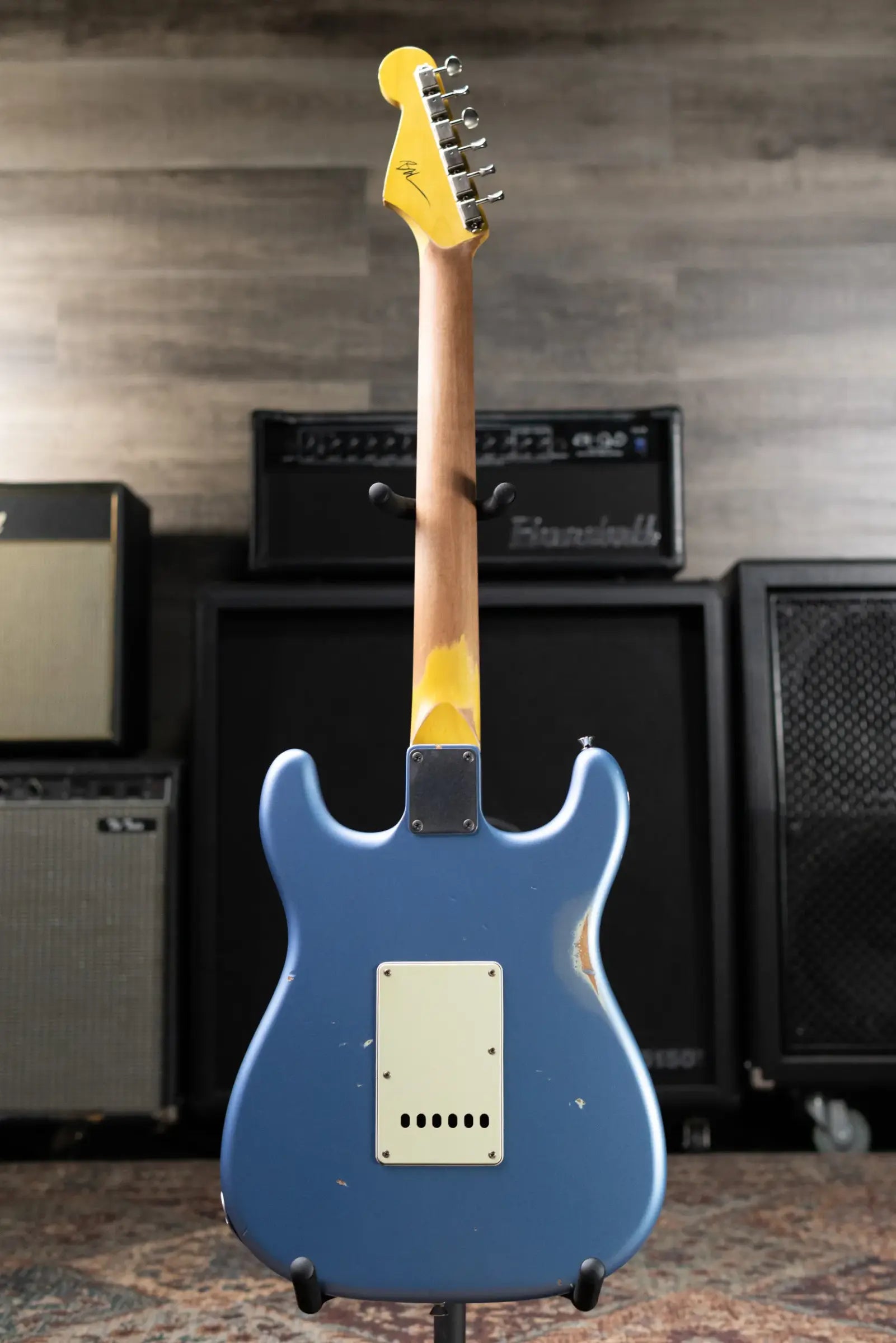 Nash Wayfarer Semi-Hollow Electric Guitar - Ice Blue Metallic with Hardshell Case
