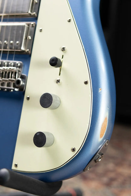 Nash Wayfarer Semi-Hollow Electric Guitar - Ice Blue Metallic with Hardshell Case