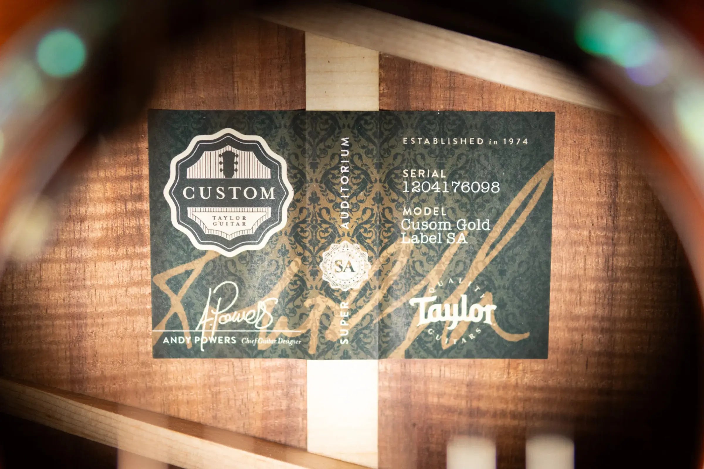 Taylor Custom Shop #C0714 Gold Label Super Auditorium Acoustic/Electric Guitar with Hardshell Case