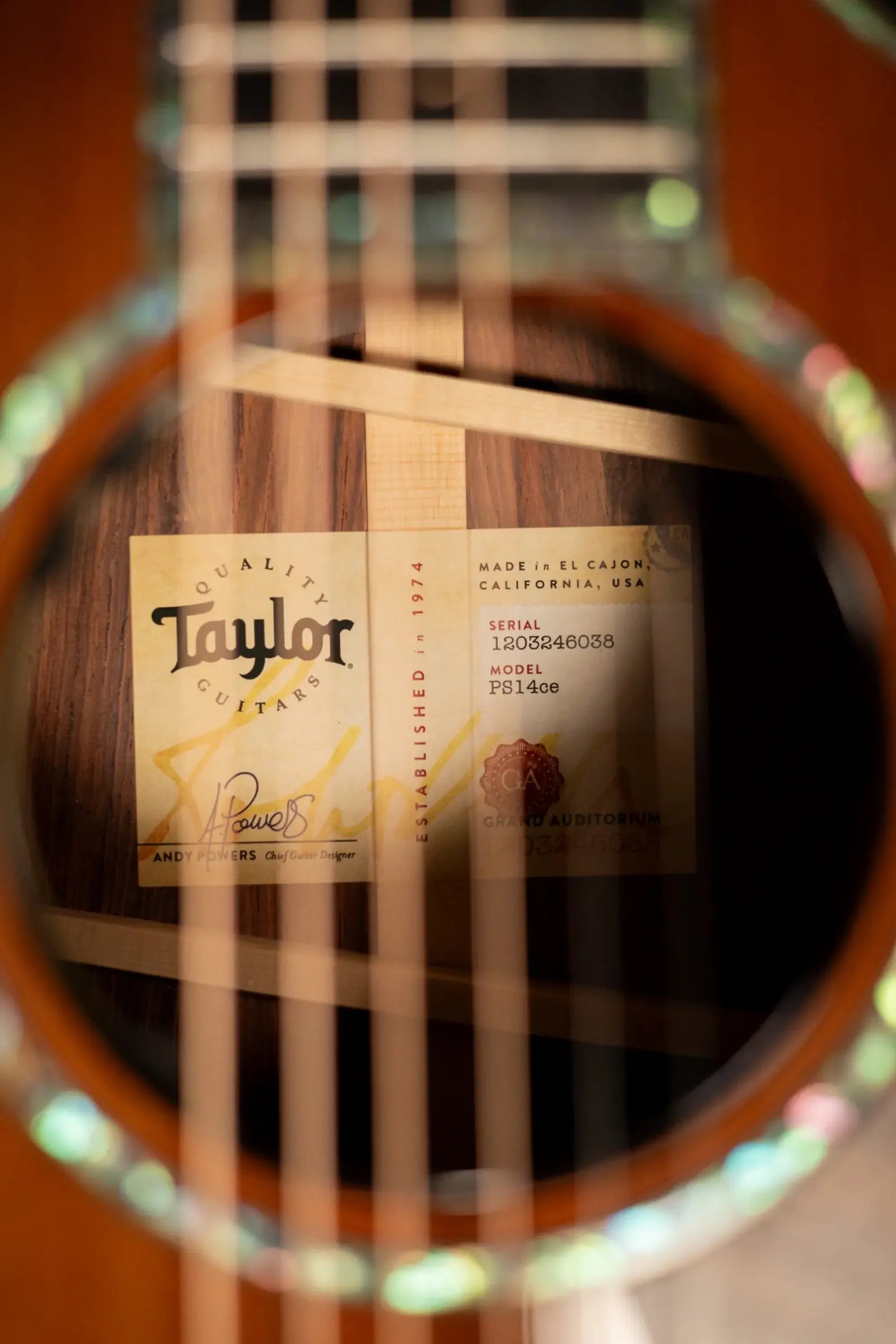 Taylor Next Generation PS14ce Presentation Series Grand Auditorium Acoustic/Electric Guitar - Honduran Rosewood/Sinker Redwood with Hardshell Case