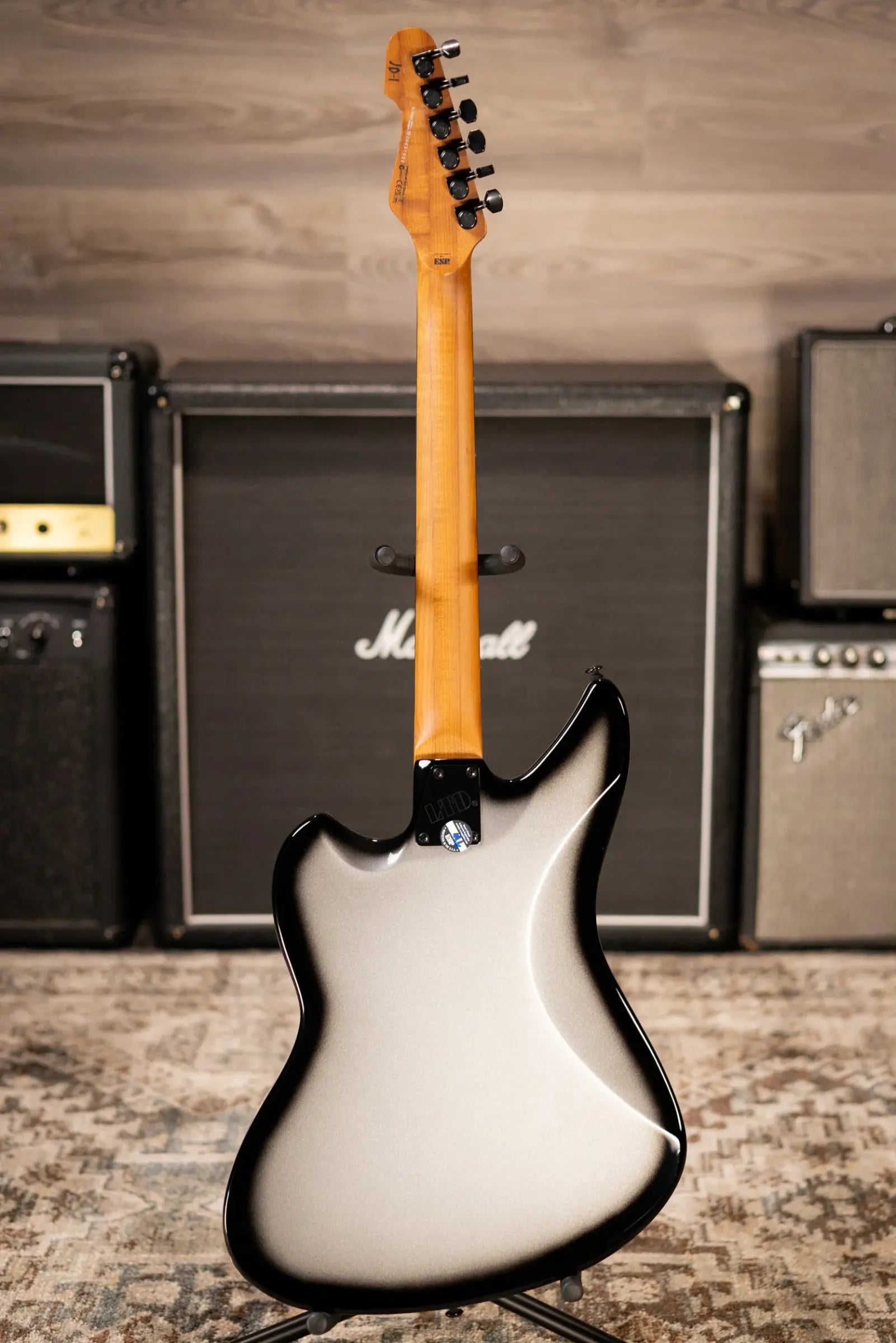 ESP LTD JD-1 Joe Duplantier Signature Electric Guitar - Silver Sunburst with Hardshell Case