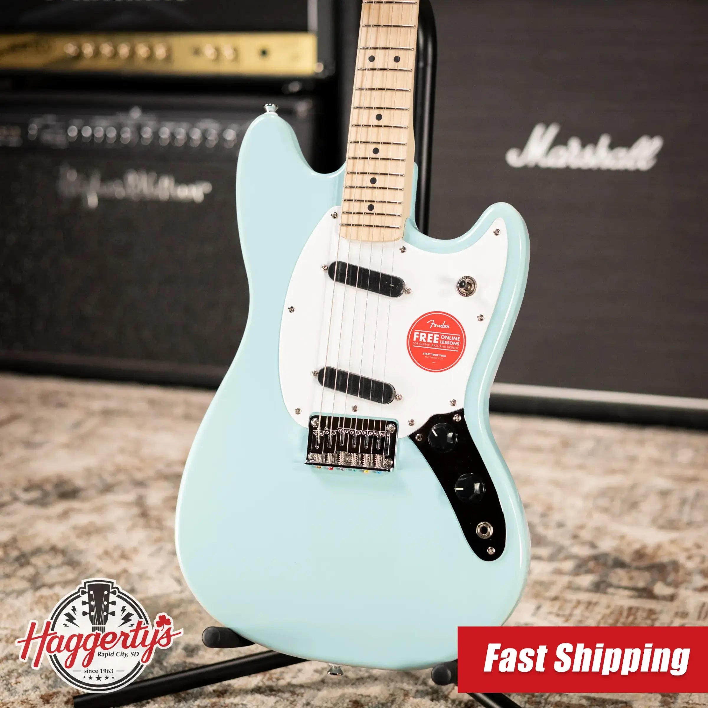 Squier Sonic Mustang Electric Guitar - Daphne Blue