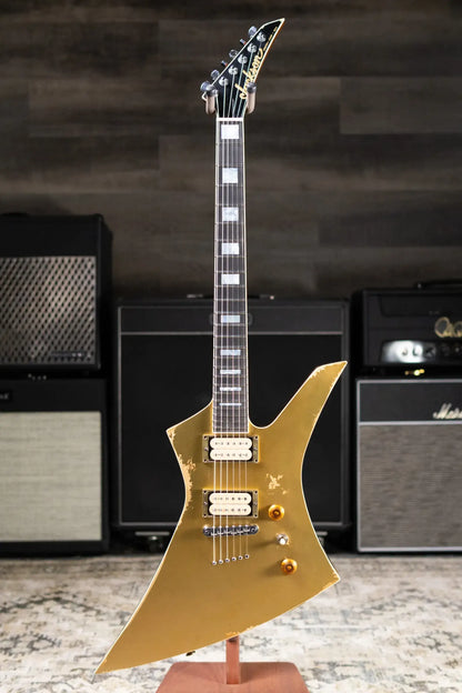 Jackson Custom Shop USA Special Edition Kelly Electric Guitar -  Nitro-Relic Tour Gold Top with Hardshell Case