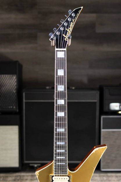 Jackson Custom Shop USA Special Edition Kelly Electric Guitar -  Nitro-Relic Tour Gold Top with Hardshell Case