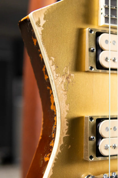 Jackson Custom Shop USA Special Edition Kelly Electric Guitar - Nitro-Relic Tour Gold Top with Hardshell Case