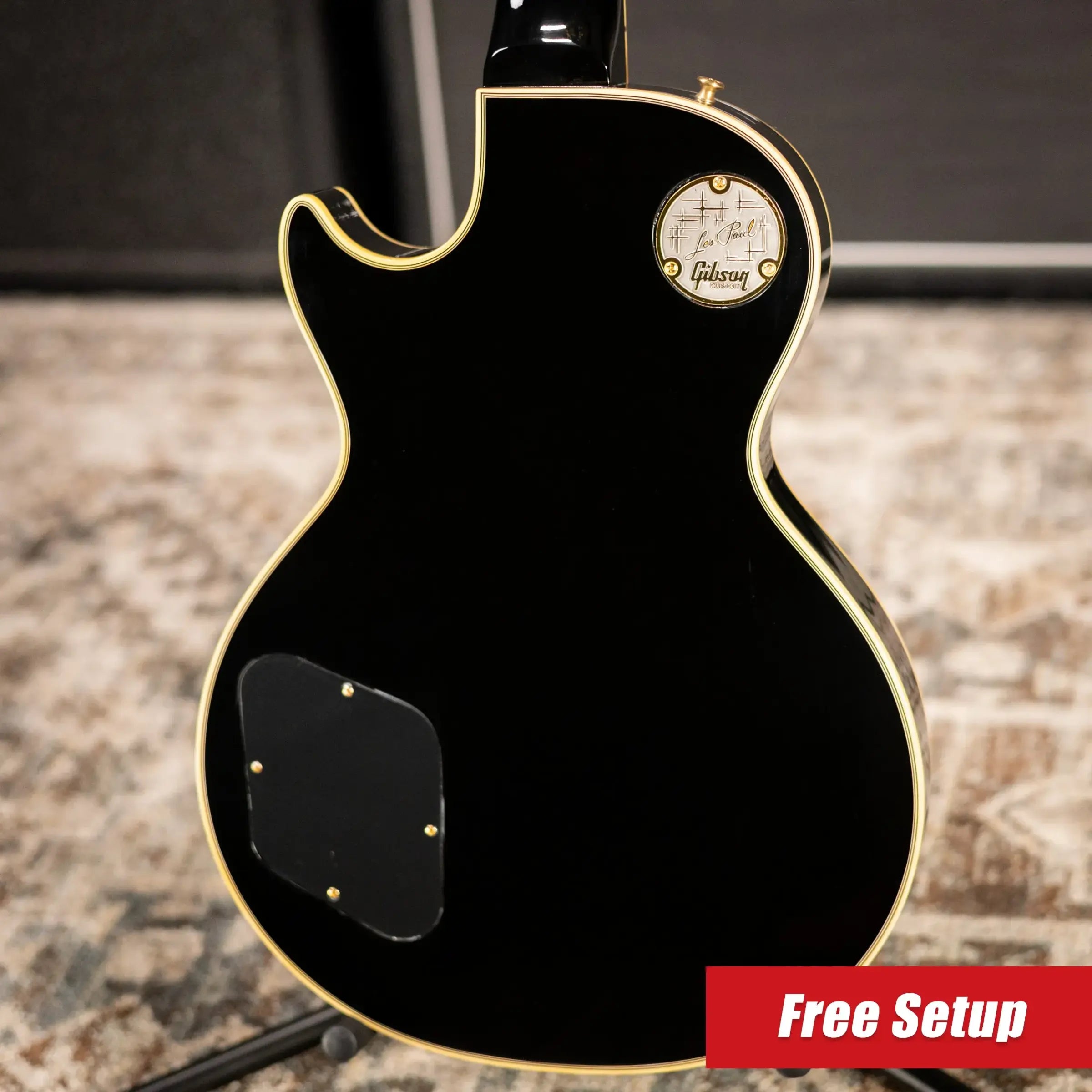 Gibson Custom Shop 1968 Les Paul Custom Reissue Electric Guitar - Ebony with Hardshell Case