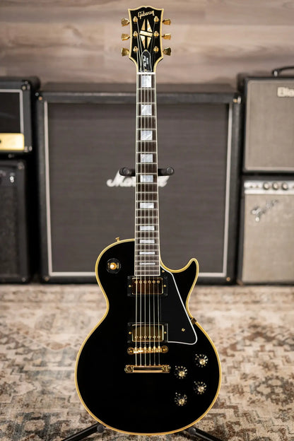 Gibson Custom Shop 1968 Les Paul Custom Reissue Electric Guitar - Ebony with Hardshell Case