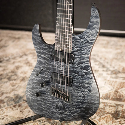 Legator N7FSSL-BLK 7-String Left Handed Multi-Scale Electric Guitar - Black QM