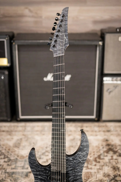 Legator N7FSSL-BLK 7-String Left Handed Multi-Scale Electric Guitar - Black QM