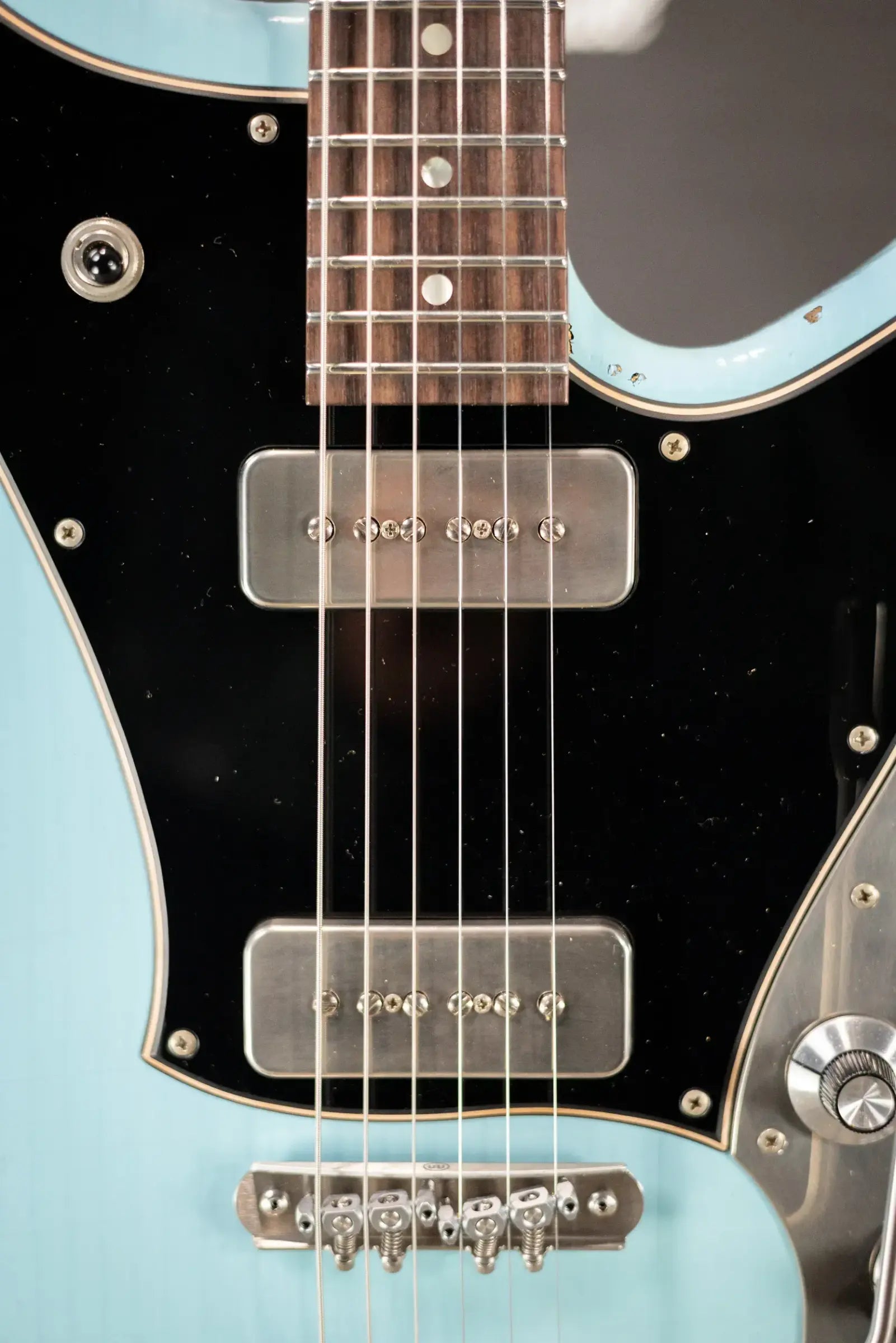 Novo Limited Serus J Electric Guitar - Daphne Blue over '64 3-Tone Burst with Gig Bag