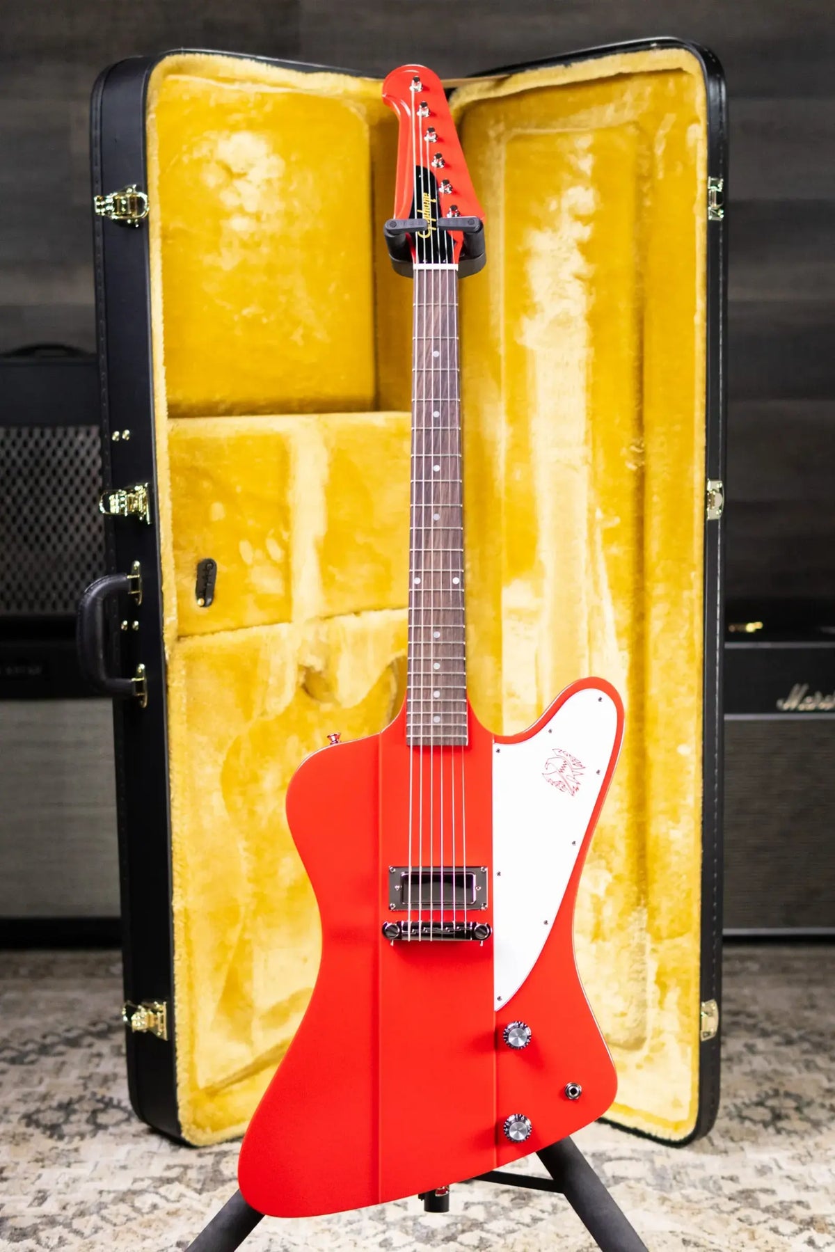 Epiphone 1963 Firebird I Reissue Electric Guitar - Cardinal Red with Hardshell Case