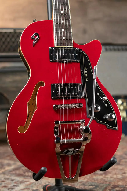 Duesenberg Starplayer TV Semi-Hollow Electric Guitar - Red Sparkle with Hardshell Case