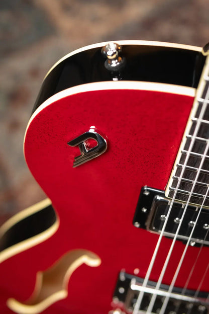 Duesenberg Starplayer TV Semi-Hollow Electric Guitar - Red Sparkle with Hardshell Case - Demo