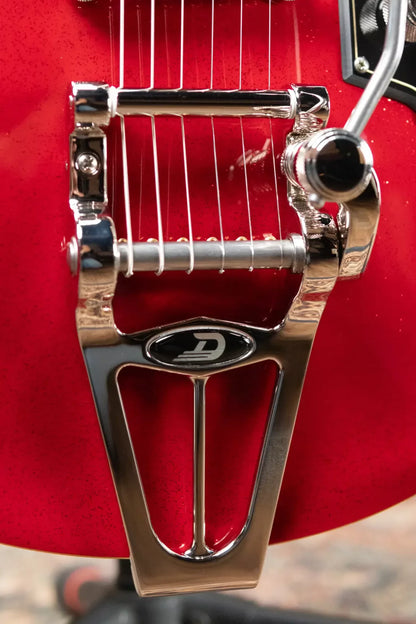 Duesenberg Starplayer TV Semi-Hollow Electric Guitar - Red Sparkle with Hardshell Case