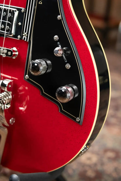 Duesenberg Starplayer TV Semi-Hollow Electric Guitar - Red Sparkle with Hardshell Case