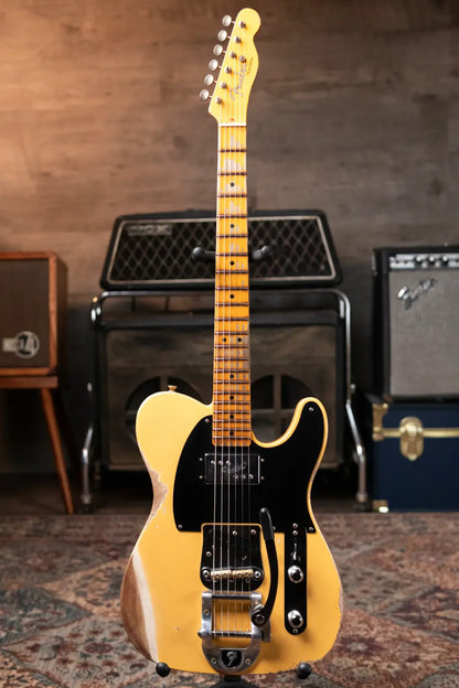 new 7 8 lbs Fender Custom Shop Limited Edition CuNiFe Telecaster Custom Heavy Relic 1 Piece Maple Neck Aged Nocaster Blonde haggertys 02