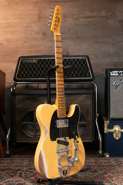 new 7 8 lbs Fender Custom Shop Limited Edition CuNiFe Telecaster Custom Heavy Relic 1 Piece Maple Neck Aged Nocaster Blonde haggertys 15