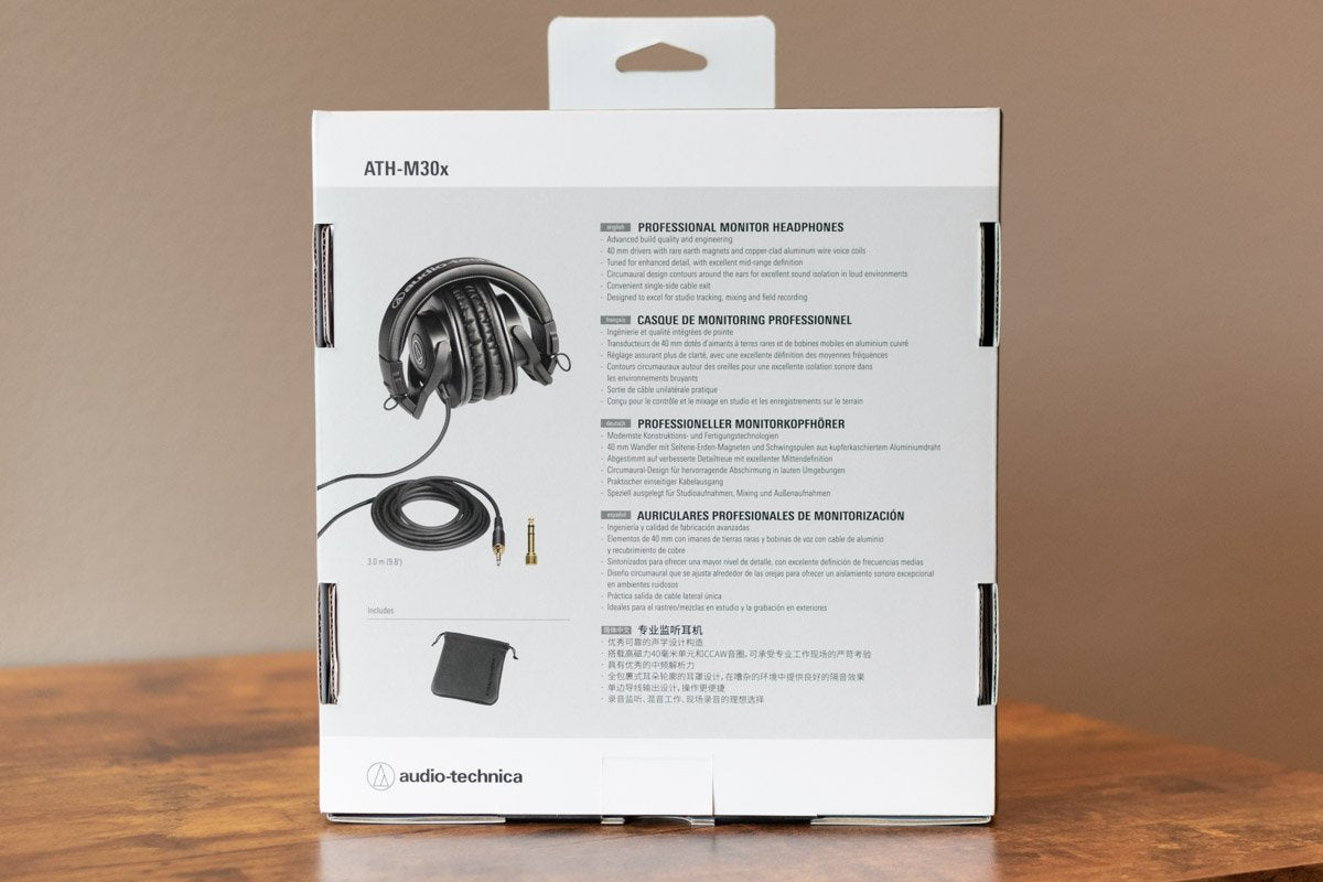 new Audio Technica ATH M30X Closed Back Dynamic Headphones haggertys 10