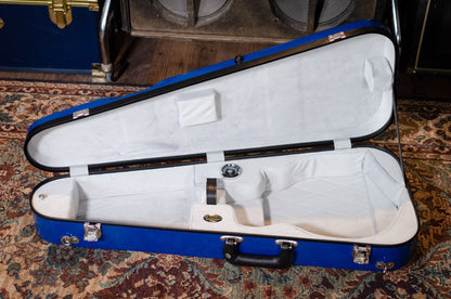 Bobelock 1029 Fiberglass Arrow Mandolin Case- Blue/Gray