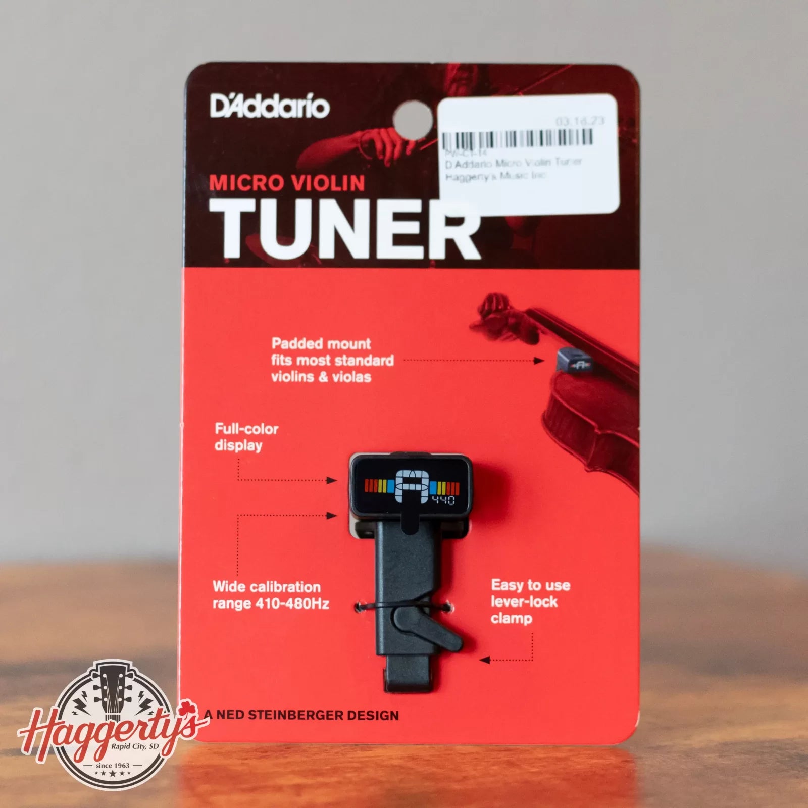 new D Addario Micro Violin Tuner haggertys 1