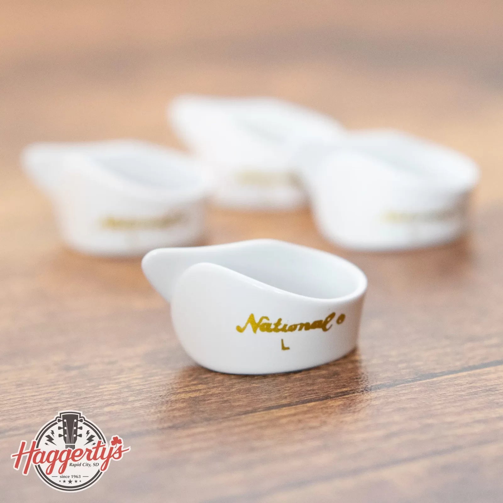D'Addario National Celluloid Thumb Picks Large White - 4-Pack