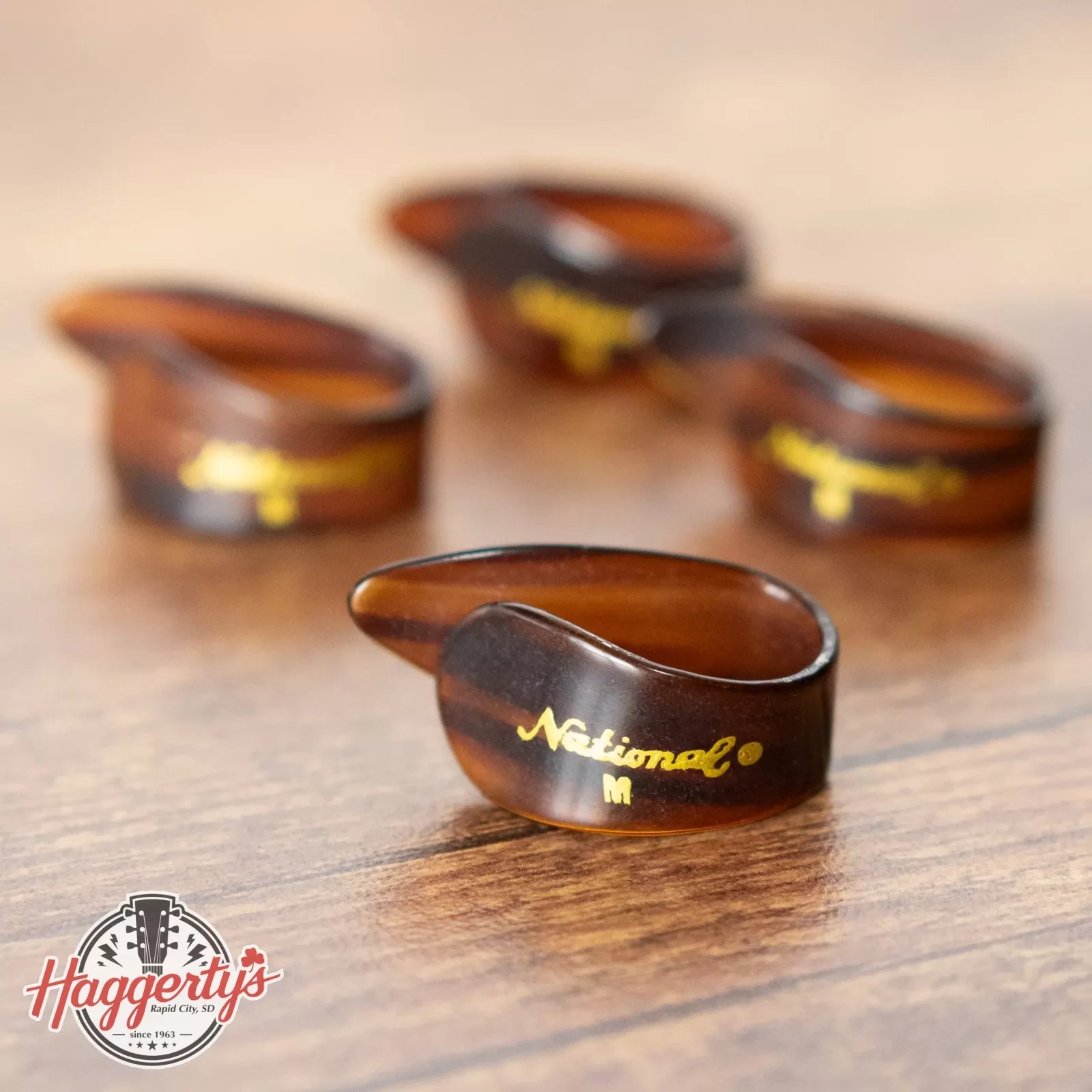 D'Addario National Celluloid Thumb Picks Medium Tortoiseshell - 4-Pack