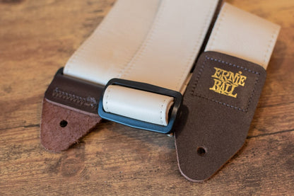 new ERNIE BALL P04136 TRI GLIDE LEATHER STRAP TAN haggertys 4