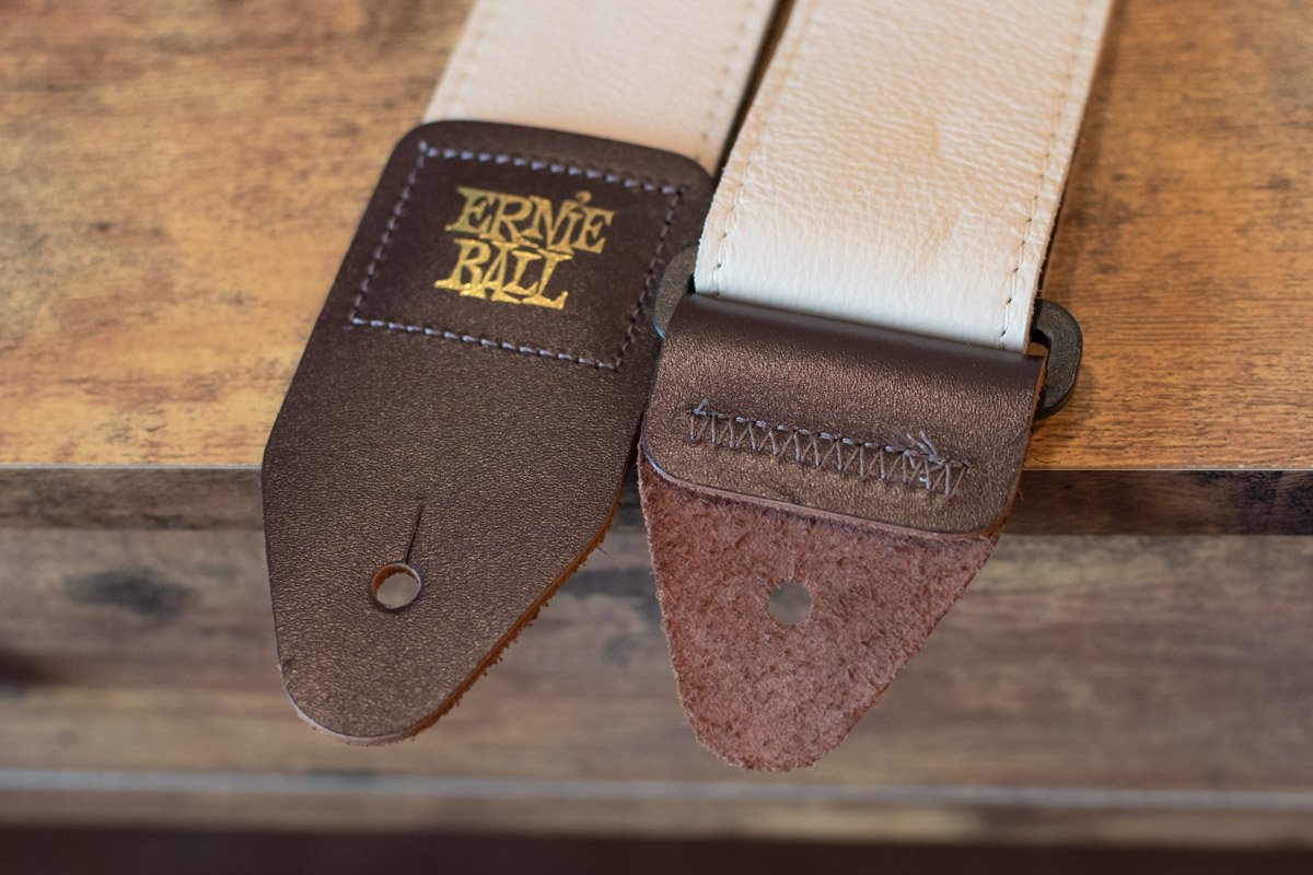 new ERNIE BALL P04136 TRI GLIDE LEATHER STRAP TAN haggertys 5