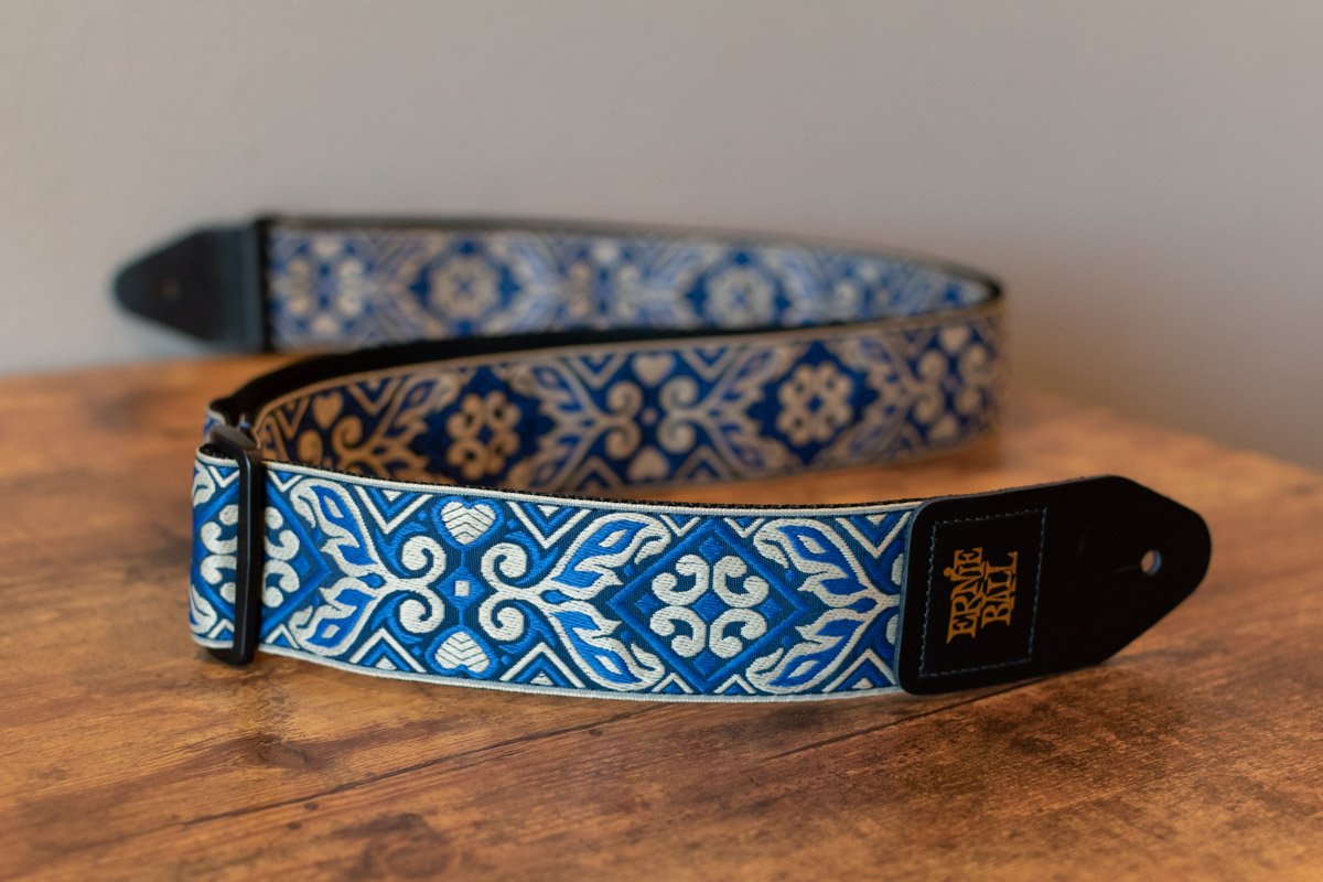 new ERNIE BALL P04165 TRIBAL BLUE JACQUARD STRAP haggertys 3