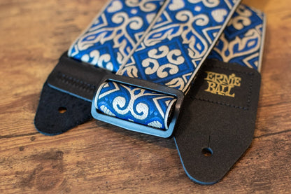 new ERNIE BALL P04165 TRIBAL BLUE JACQUARD STRAP haggertys 4