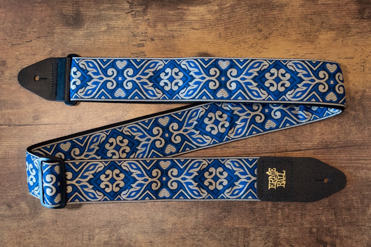 new ERNIE BALL P04165 TRIBAL BLUE JACQUARD STRAP haggertys 7