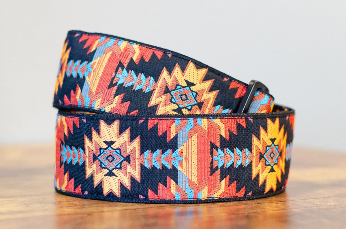 new ERNIE BALL P05324 ALBUQUERQUE SUNSET JACQUARD GUITAR STRAP haggertys 2