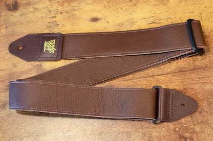 Ernie Ball P04135 2" Tri-Glide Italian Leather Strap Brown
