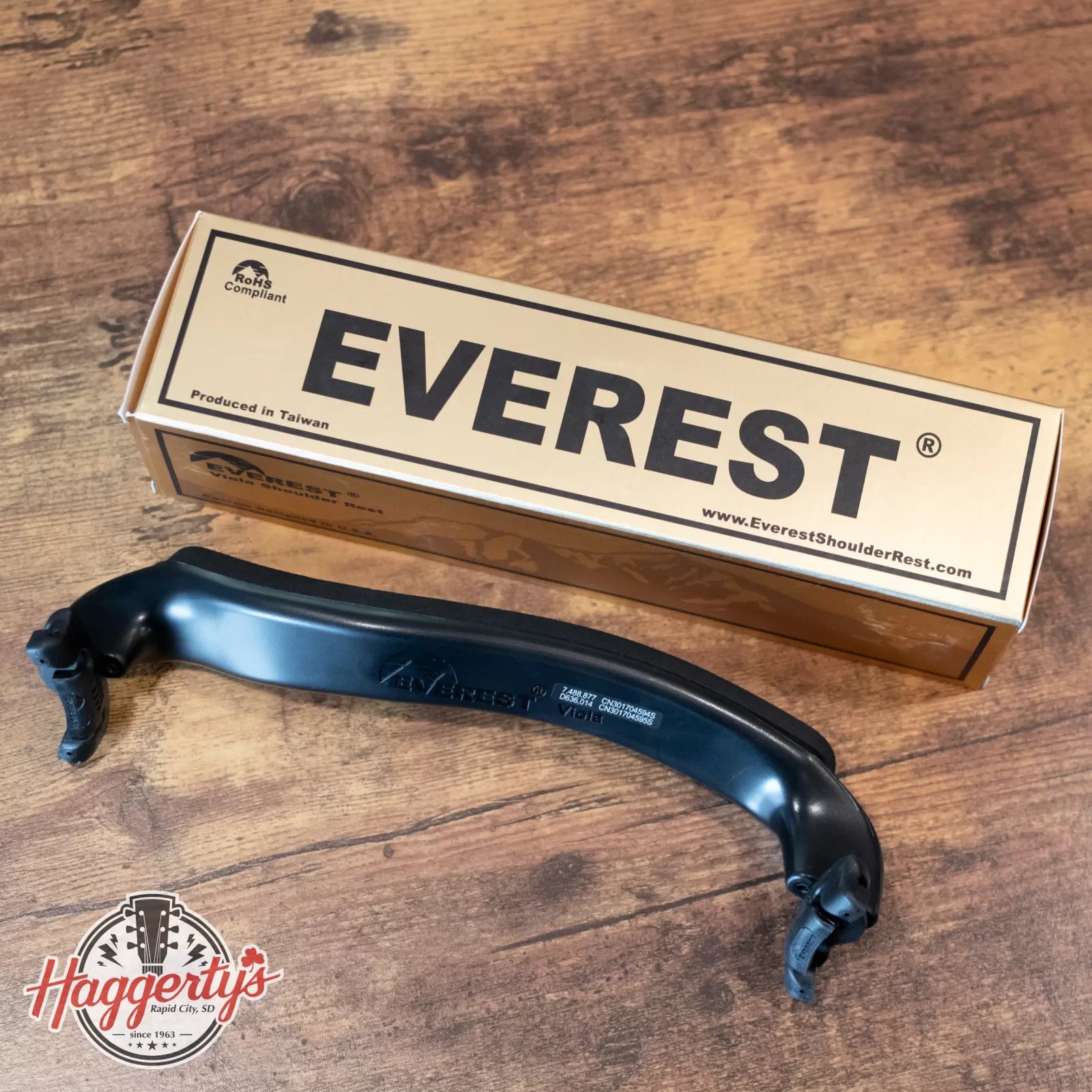 new Everest Viola Shoulder Rest Matte Black 15 16.5 haggertys 1