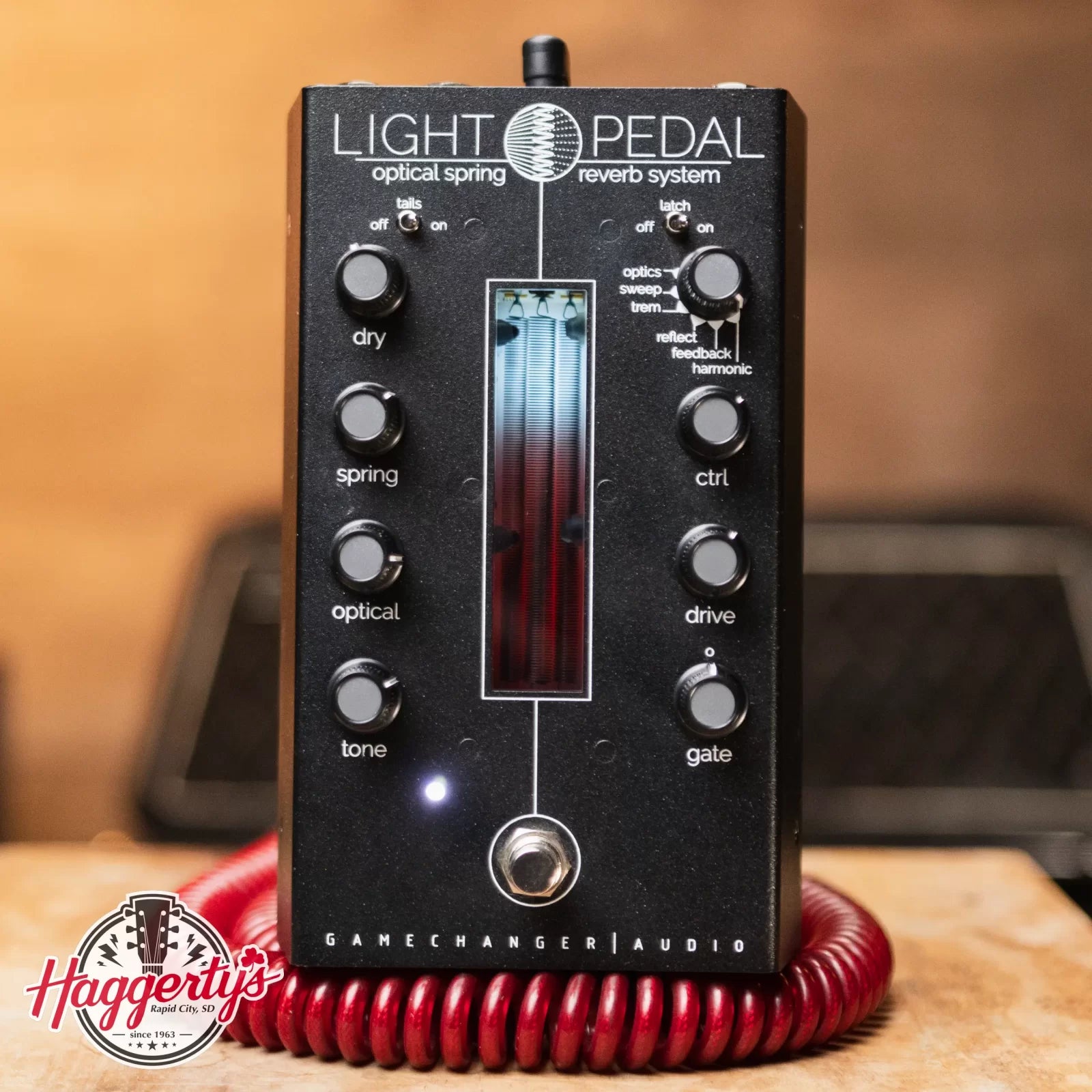 new Gamechanger Audio Light Pedal Analog Optical Spring Reverb haggertys 1