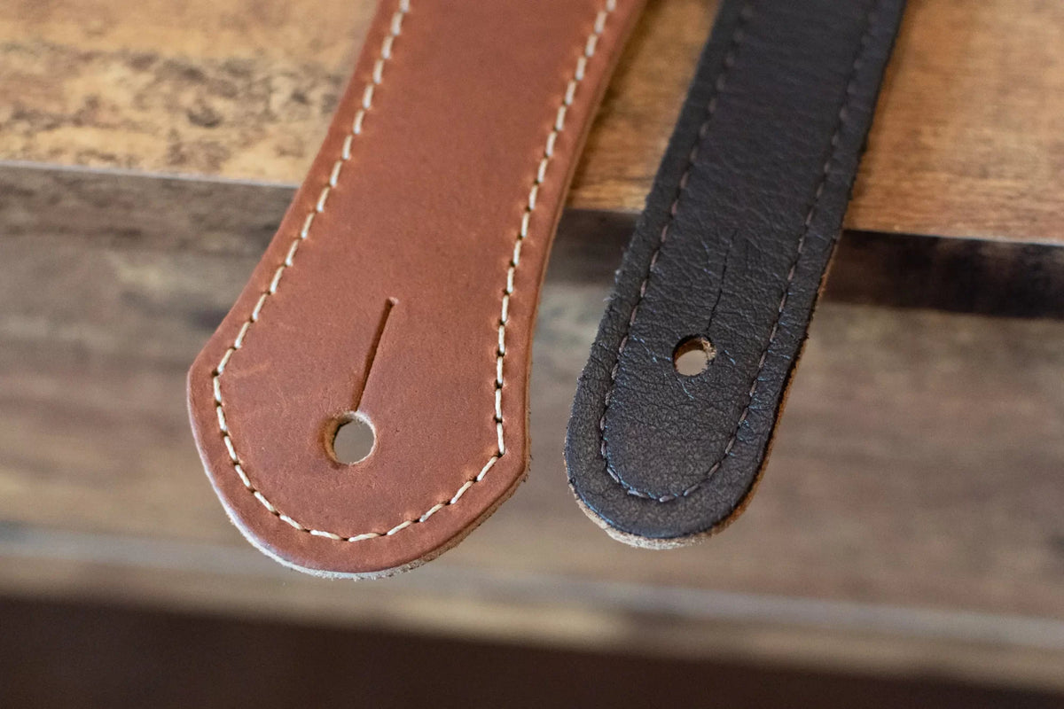 new Gibson Classic Leather Guitar Strap Brown haggertys 4