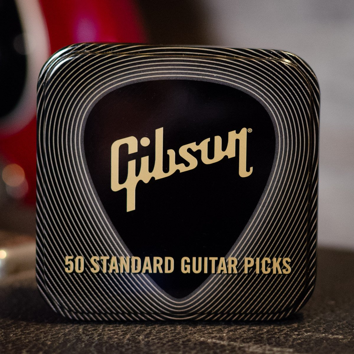 new Gibson Standard Pick Tin 50 pcs Black Heavy haggertys 1