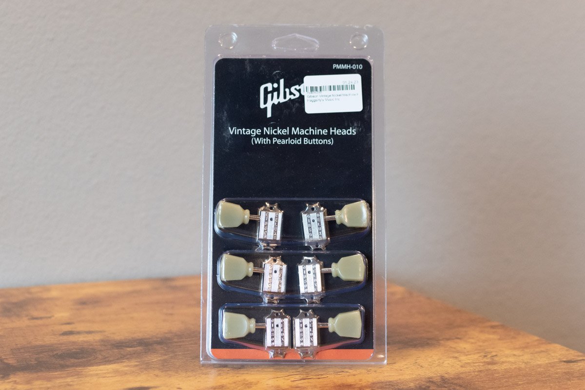 new Gibson Vintage Nickel Machine Heads with Pearloid Buttons haggertys 8