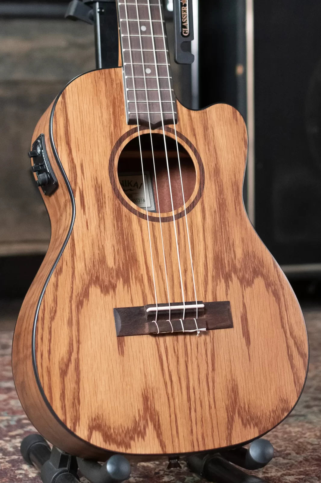 new Lanikai OA CEB Oak Baritone Ukulele Cutaway with Electronics haggertys 12 20240522154337