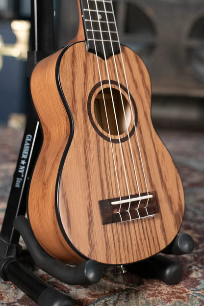 new Lanikai OA S Oak Soprano Satin Ukulele w Gig Bag haggertys 12