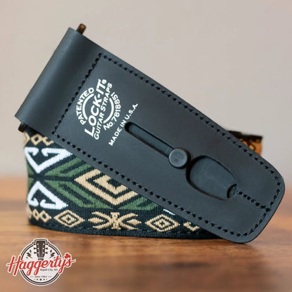new Lock It 2 Guitar Strap Retro Vintage Series Emerald Isle haggertys 01