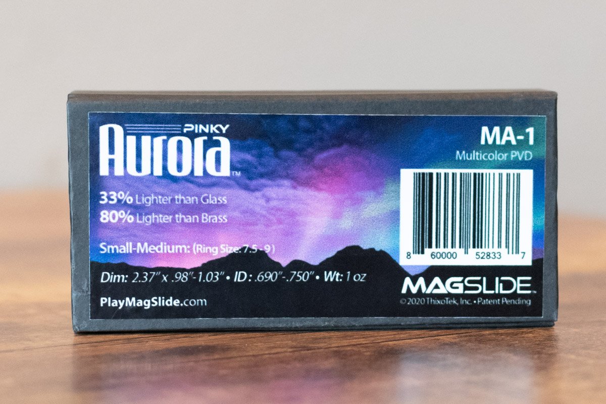 Magslide Pinky Aurora MA-1 Small-Medium (Ring Size: 7.5-9), Multicolor PVD