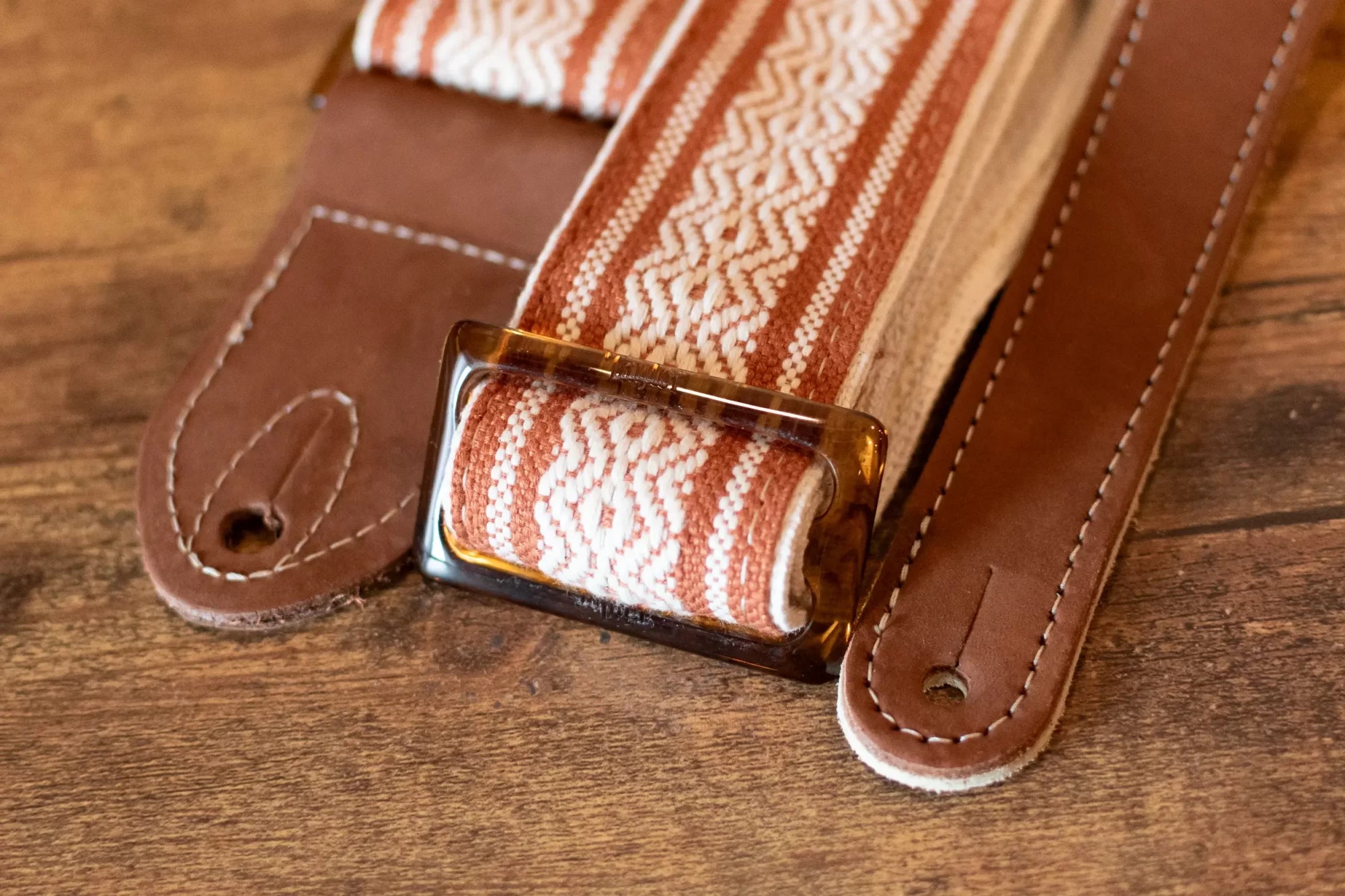 new Taylor Academy Guitar Strap White Brown Jacquard Cotton 2 haggertys 4