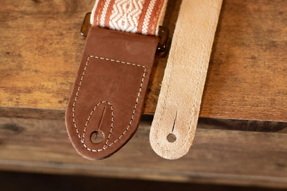 new Taylor Academy Guitar Strap White Brown Jacquard Cotton 2 haggertys 6